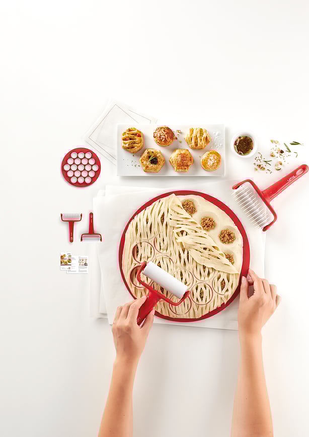 Lekue Emporte-pièce avec 2 rouleaux, rouge