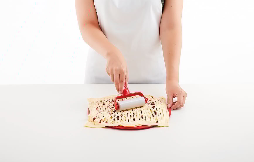 Lekue Emporte-pièce avec 2 rouleaux, rouge