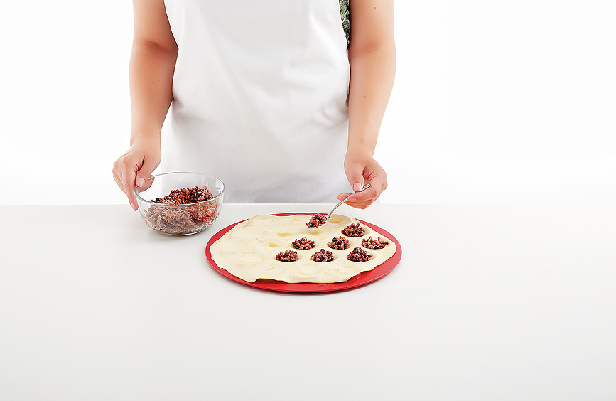 Lekue Κόφτης Μπισκότων, με 2 κυλίνδρους, κόκκινος