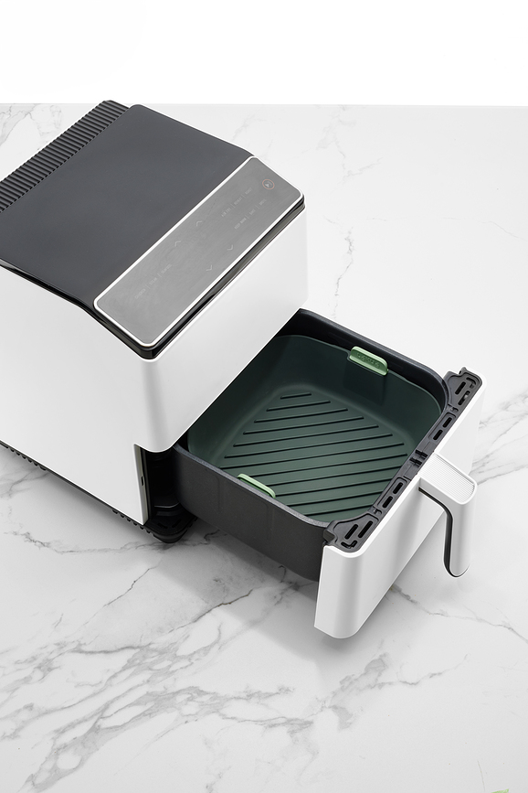 Lekue Košara za cvrtnik na vroč zrak, 22 cm, sivo-zelena