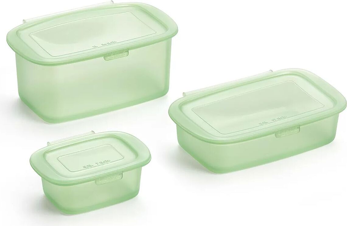 Lekue Lunch boxes green silicone 3 pcs - 3420000SURM017