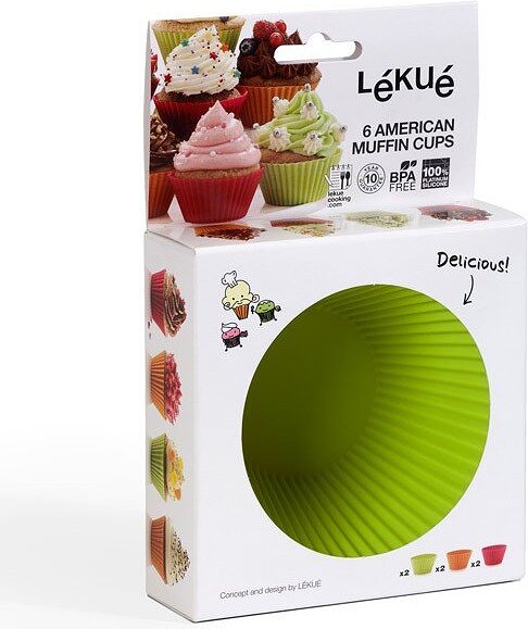 Lekue Modelčki za muffine, 7 cm, barvni, 6 kosov