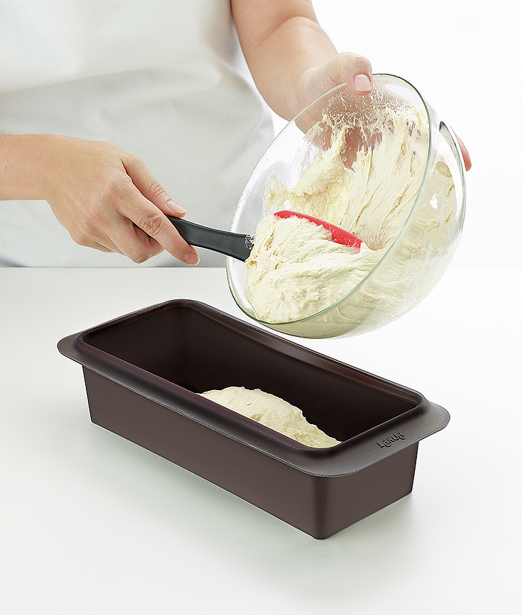 Lekue Moule à Pain rectangulaire, 25 cm, marron, en silicone