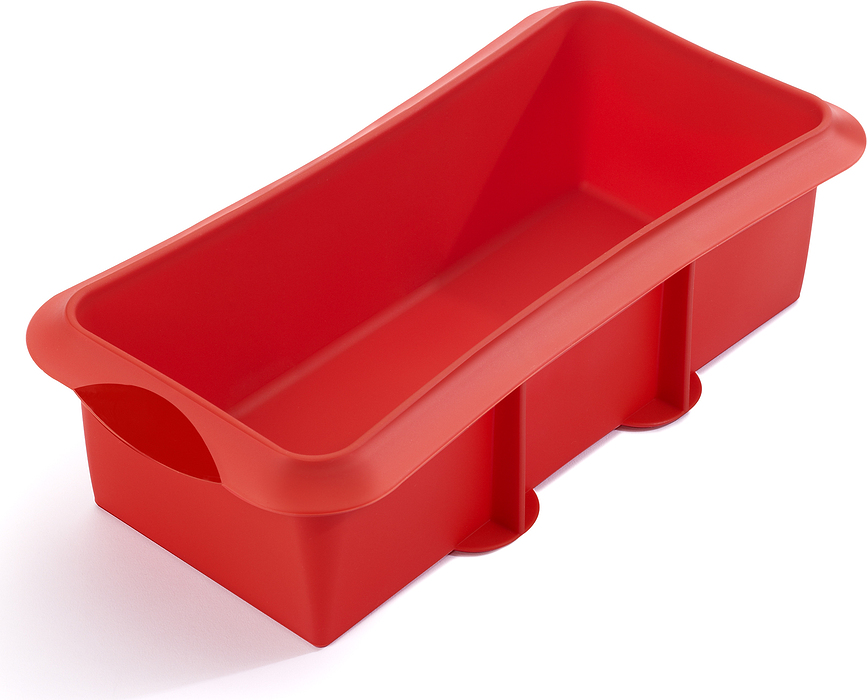 Lekue Moule rectangulaire, 28 cm, en silicone, rouge