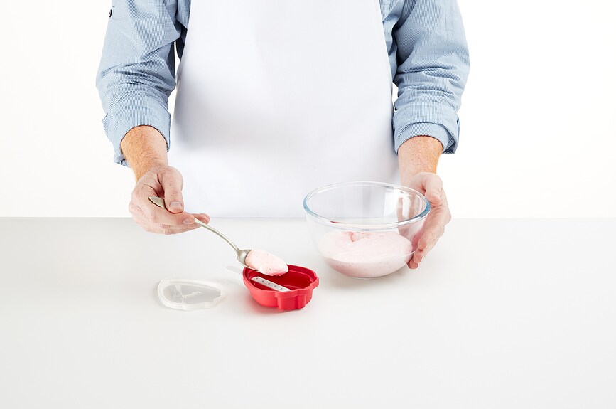 Lekue Moules à Esquimaux forme fraise, XL, Lot de 4