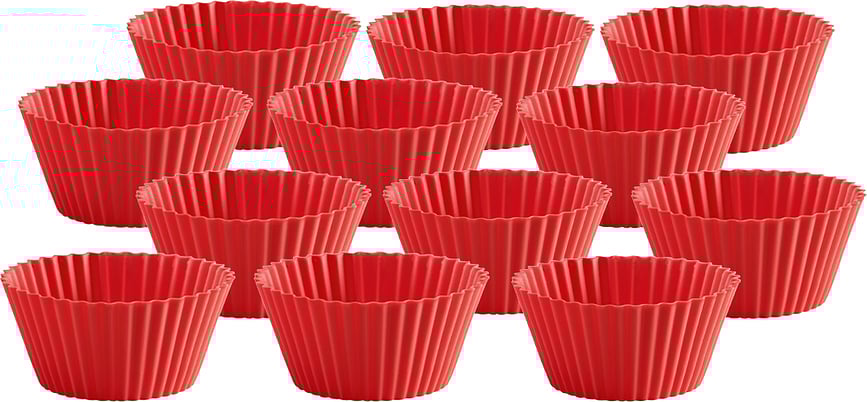 Lekue Moules à Muffins, en silicone, Lot de 12