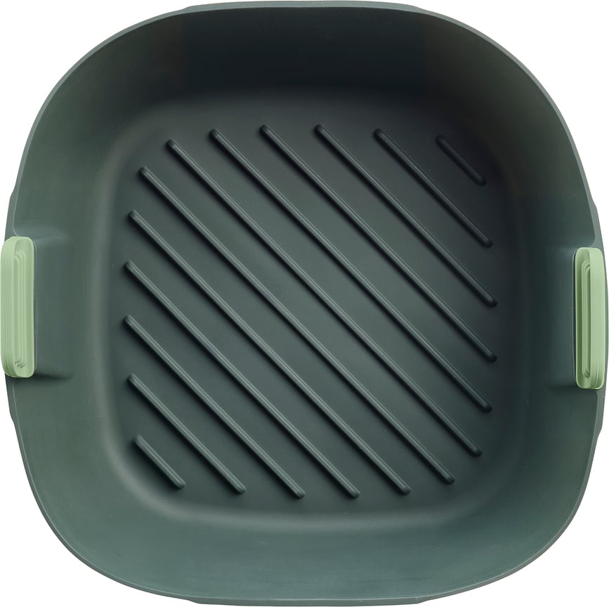 Lekue Panier de Cuisson pour Friteuse à Air, 22 cm, gris-vert