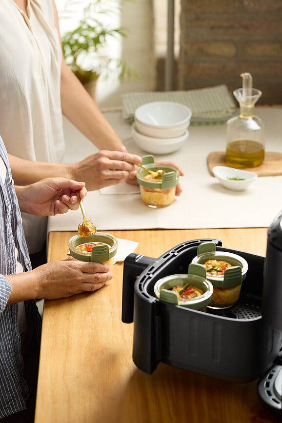 Lekue Φόρμες για Air Fryer, πυρίμαχες, στρογγυλές, μίνι, 4 τμχ