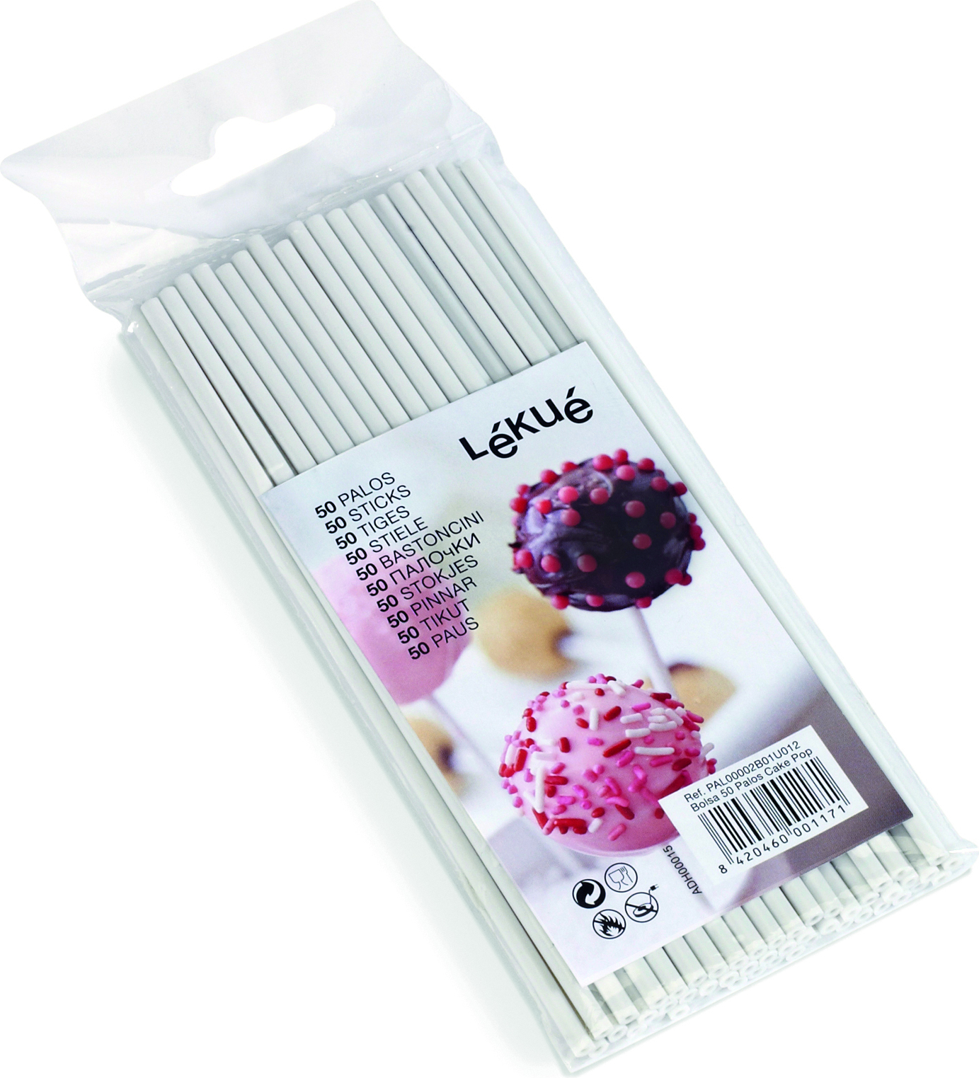 Lekue Pop-Cakes-Stäbchen weiß 50 St.