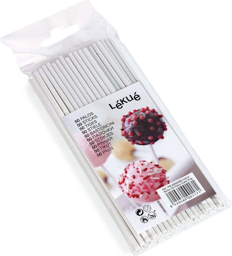 Lekue Pop-Cakes-Stäbchen weiß 50 St.