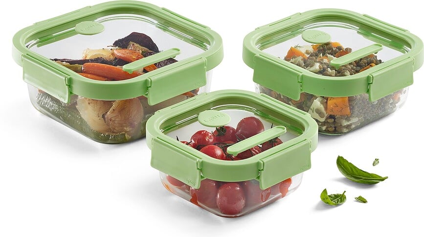 Lekue Posuda za hranu četvrtasta 800 ml staklena