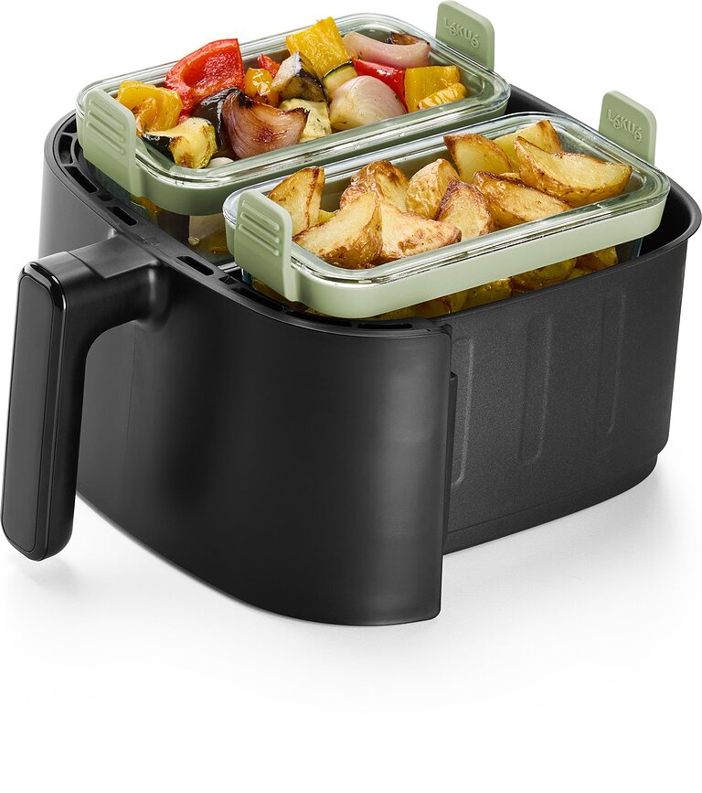 Lekue Récipients de Cuisson pour friteuse à air, rectangulaires, Lot de 2