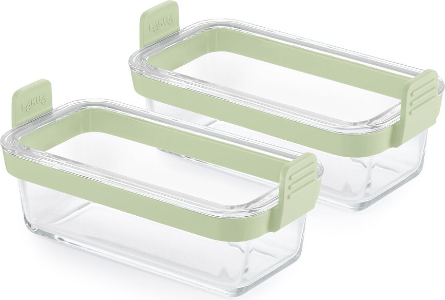 Lekue Récipients de Cuisson pour friteuse à air, rectangulaires, Lot de 2