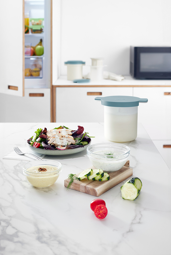 Lekue Set de Préparation pour kéfir et yaourt, Lot de 2