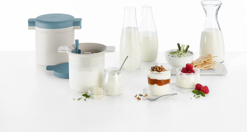 Lekue Set de Préparation pour kéfir et yaourt, Lot de 2