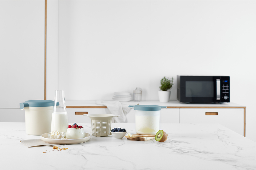 Lekue Set de Préparation pour kéfir et yaourt, Lot de 2