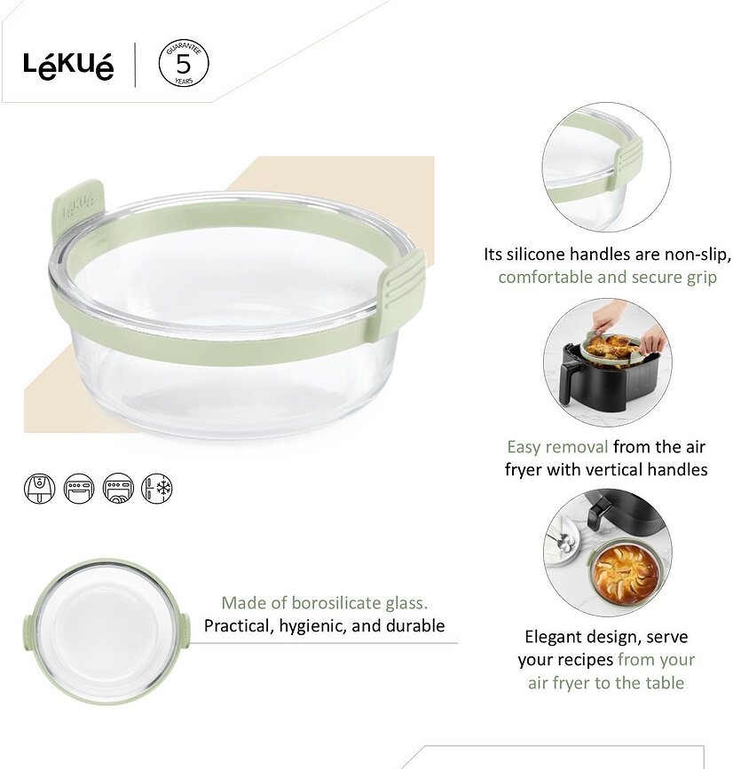 Lekue Σκεύος για Air Fryer, στρογγυλό