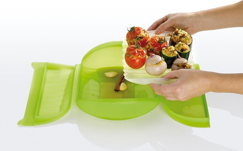 Luki Plat de Cuisson avec insert, 1400 ml, rouge