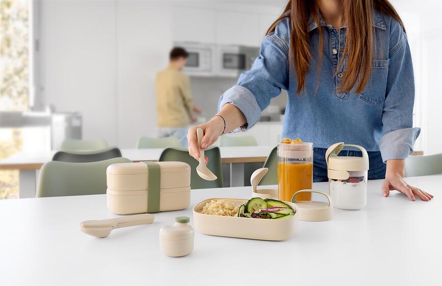 Lunchbox podwójny On The Go Natural 1 l