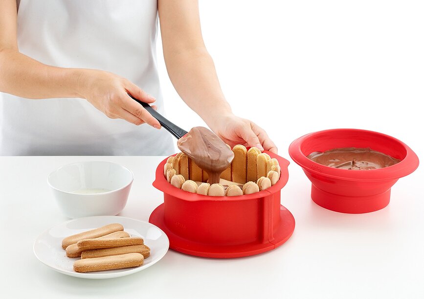 Molde de Repostería con plato de cerámica, Duo, tipo Charlotte