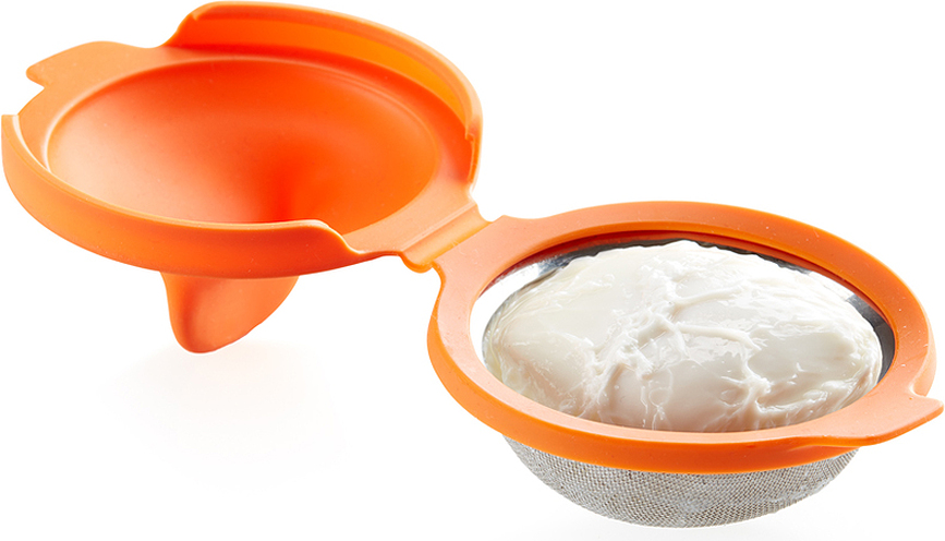 Molde para Huevos Poché Lekue, silicona, naranja, 2 unidades