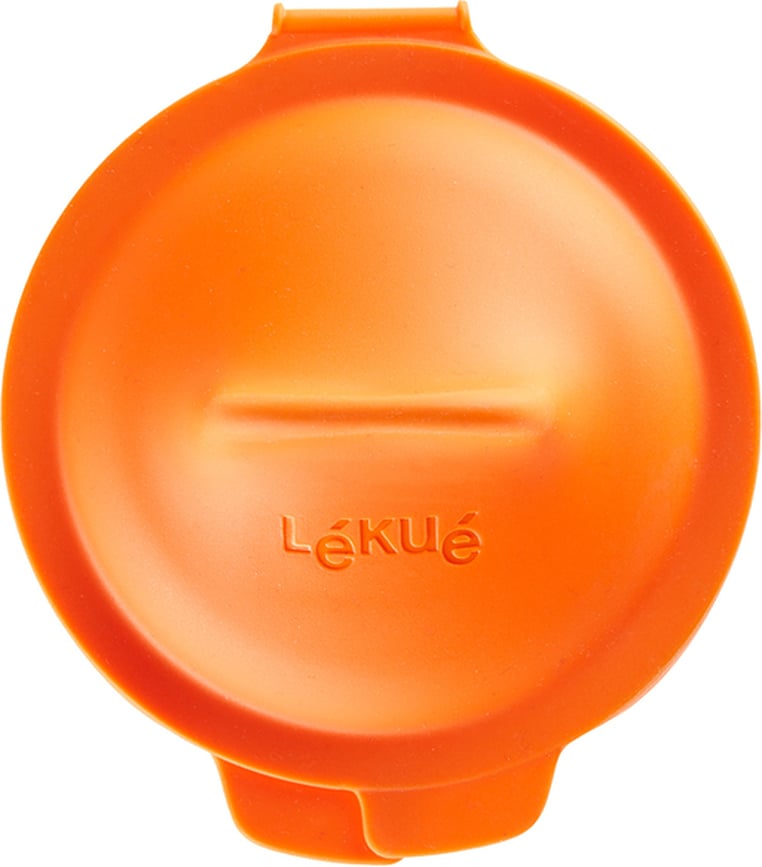 Molde para Huevos Poché Lekue, silicona, naranja, 2 unidades
