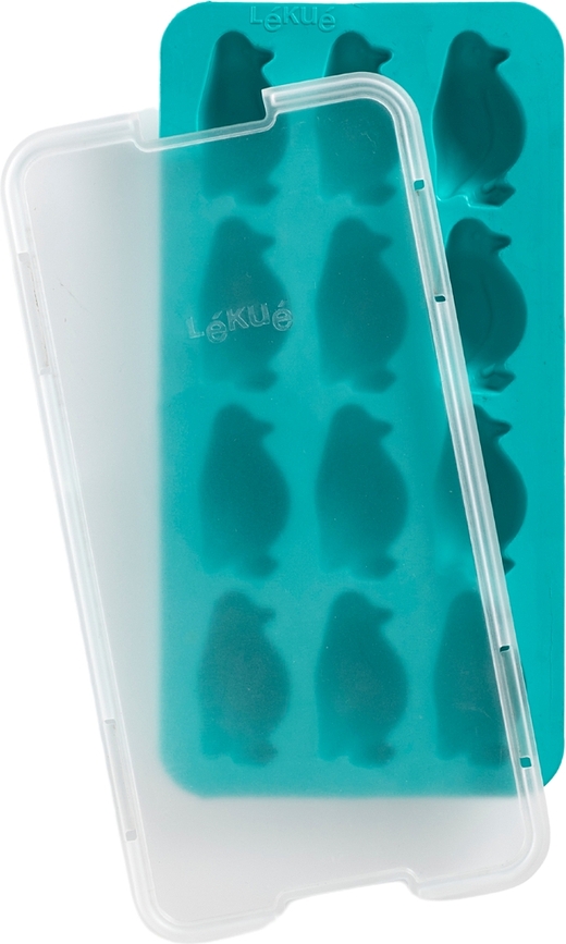 Molde para Hielo Lekue, con forma de pingüinos, con tapa