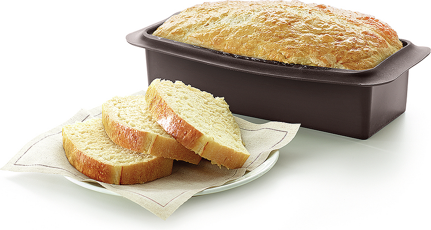 Molde para Pan de silicona Lekue, rectangular, 25 cm, marrón