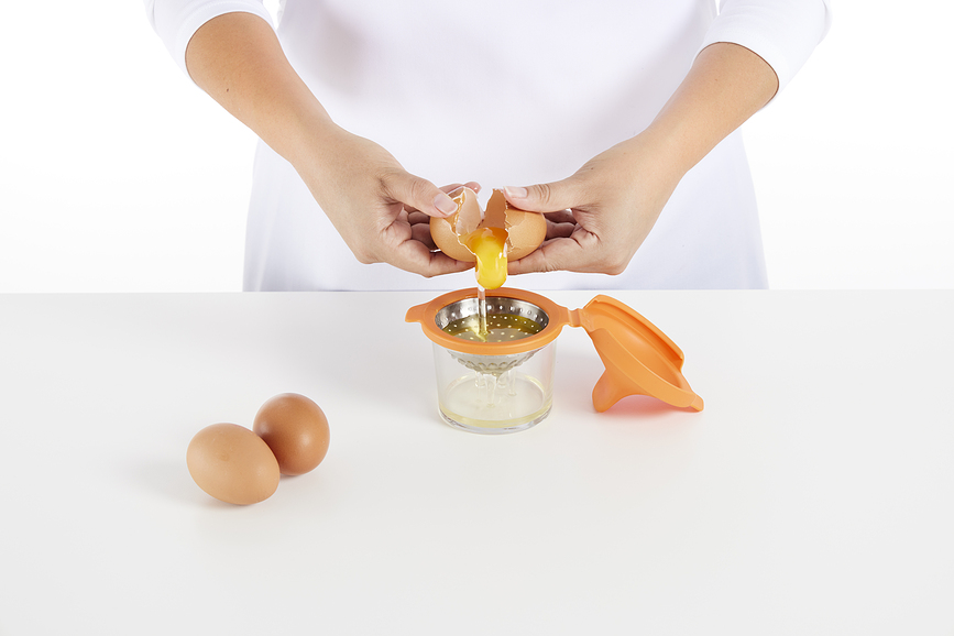 Moldes para Huevos Escalfados Lekue, de silicona, naranja, 2 unidades