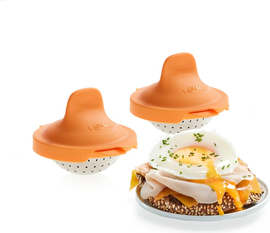 Moldes para Huevos Escalfados Lekue, de silicona, naranja, 2 unidades