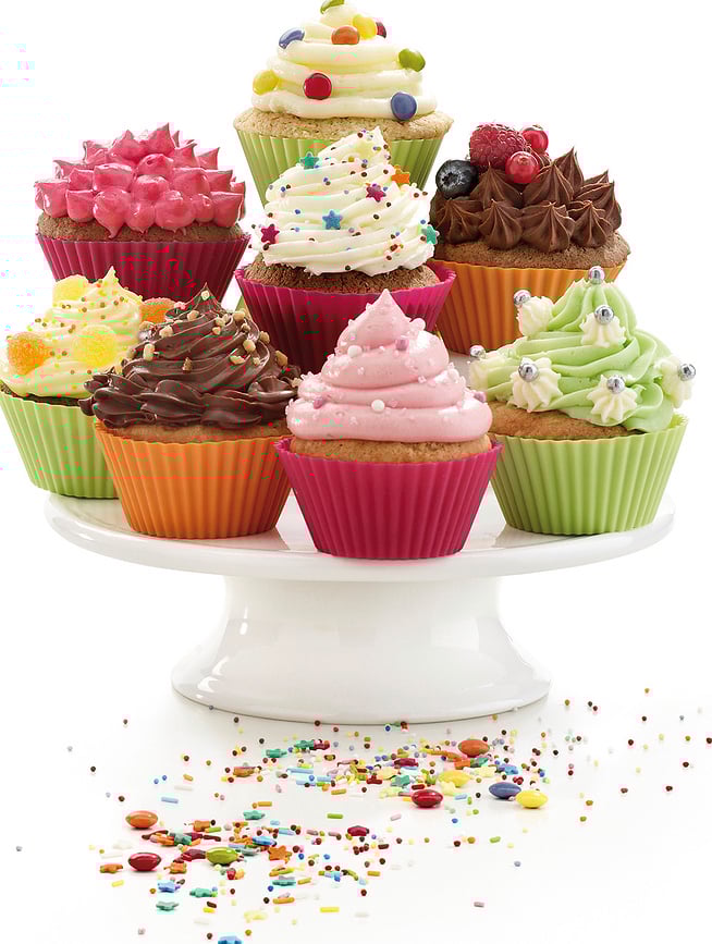 Moldes para Muffins de silicona Lekue, de colores, 12 unidades