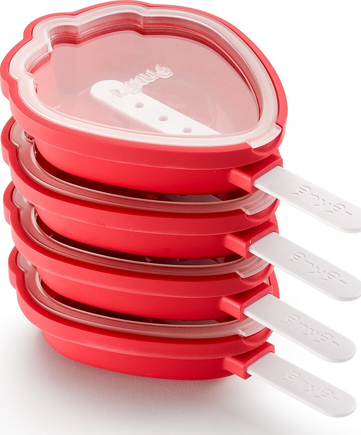Moldes para Polos con forma de fresa Lekue, talla XL, 4 unidades