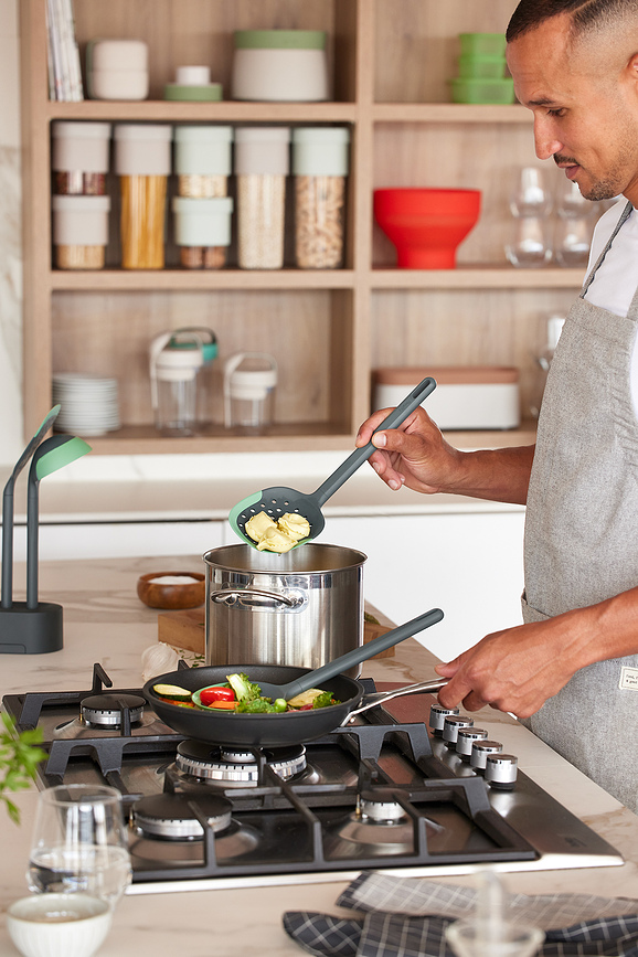 Non-Scratch Žlica Cjediljka tamnozelena