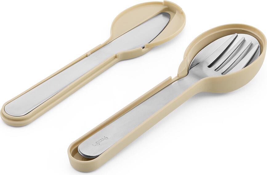 On The Go Natural Reisebesteck im Etui, 4-teilig