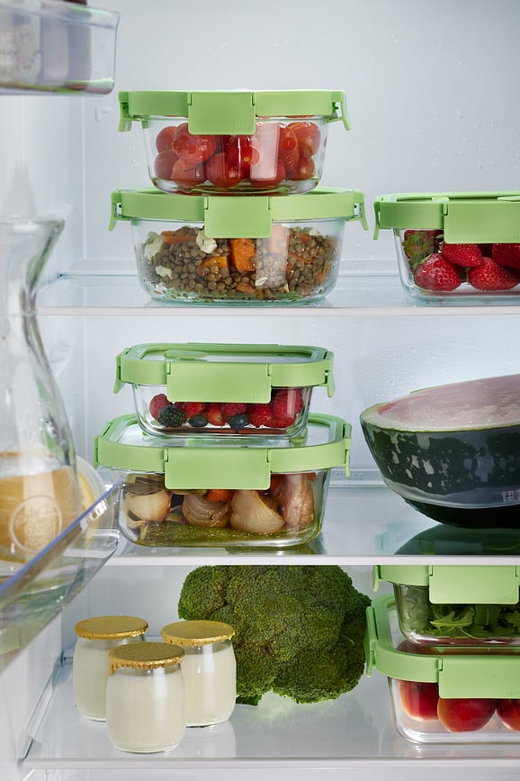 Contenedor de cristal para alimentos Lekue, 950 ml, redondo