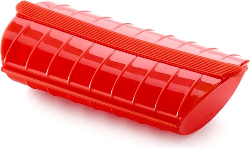 Recipiente para microondas Steam, con inserto, rojo