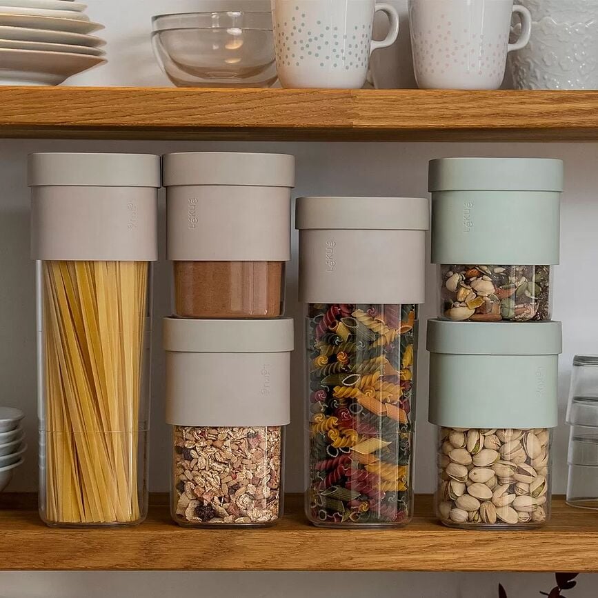 Contenedores de cocina Save & Stoe, beige, 3 unidades