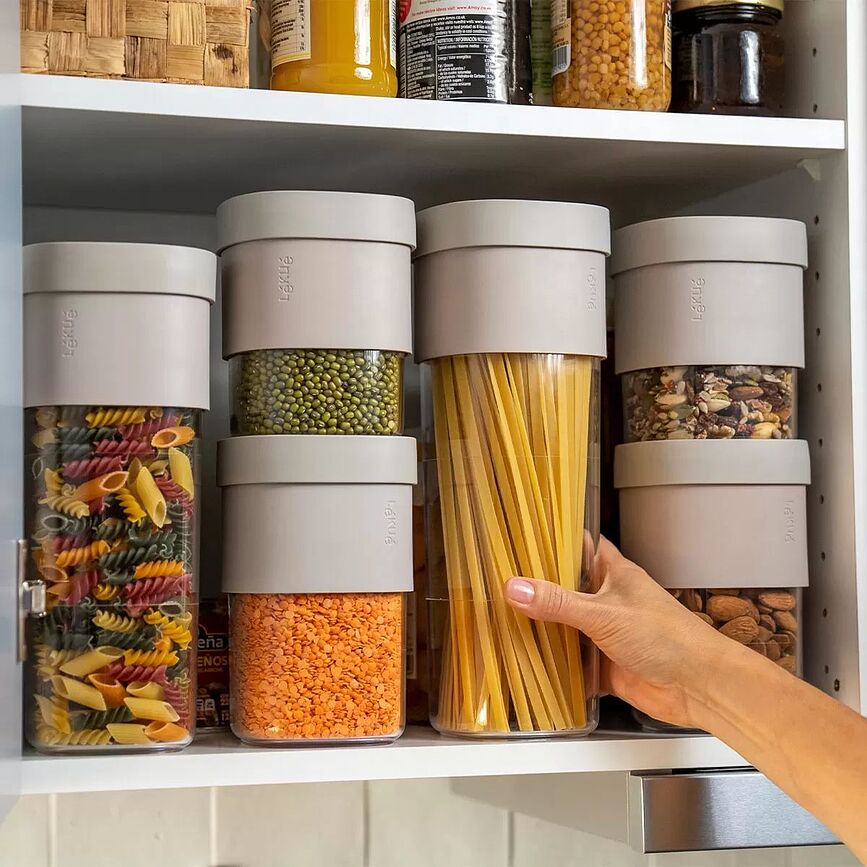 Contenedores de cocina Save & Stoe, beige, 3 unidades