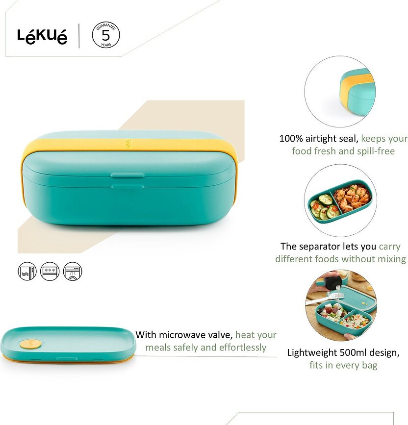 To Go Lunchbox, 500 ml, turkizna