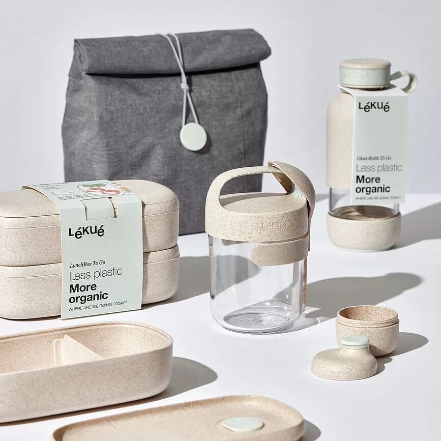 To Go Organic Δοχείο Φαγητού διπλό, με διαχωριστικά