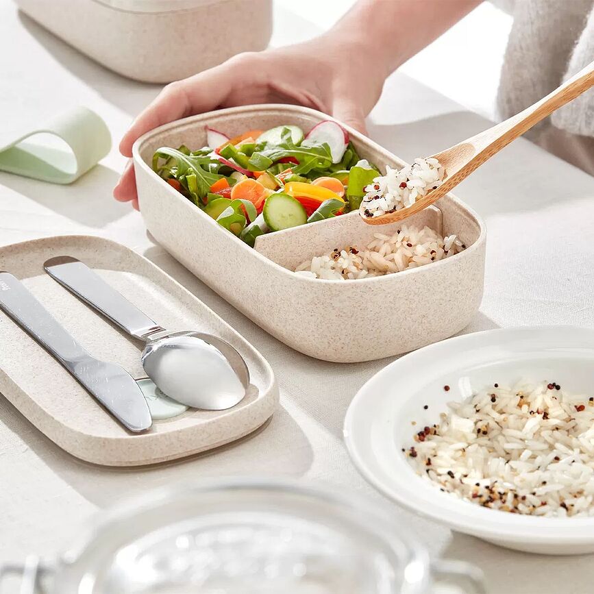 To Go Organic Δοχείο Φαγητού διπλό, με διαχωριστικά