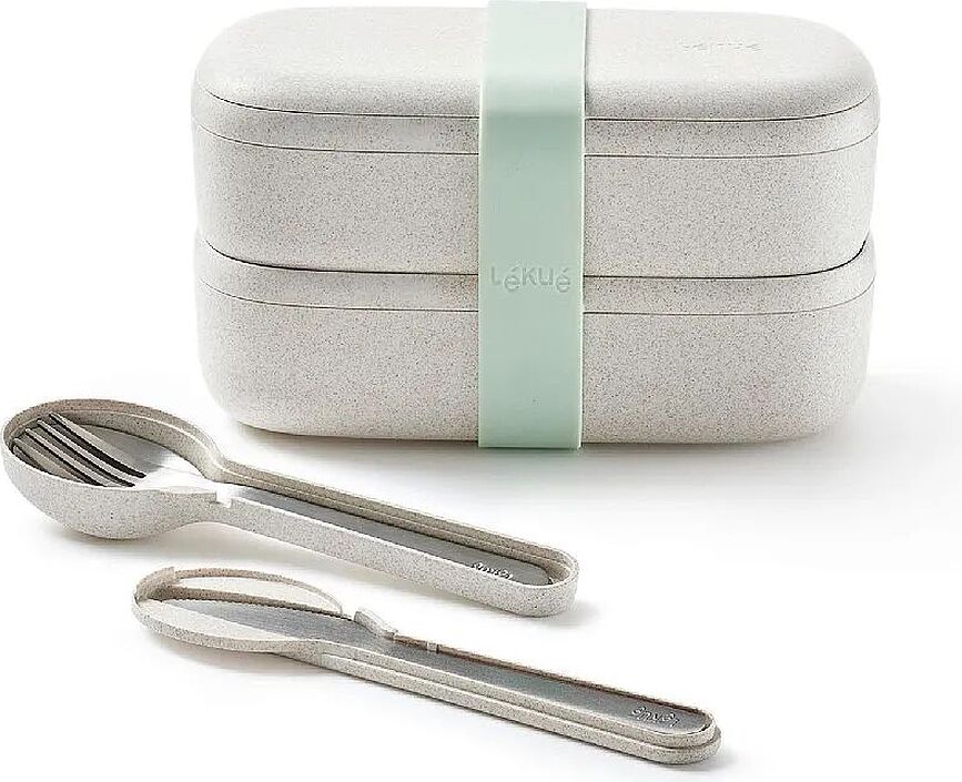 To Go Organic Jedilni pribor za na pot, kovinski, v etuiju, 4-delni set