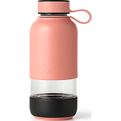 Vandens butelis To Go iš stiklo rožinės spalvos