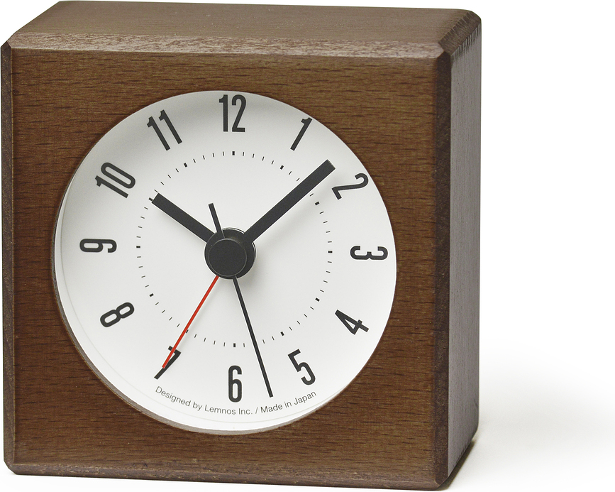 Despertador Meteor, de madera oscura