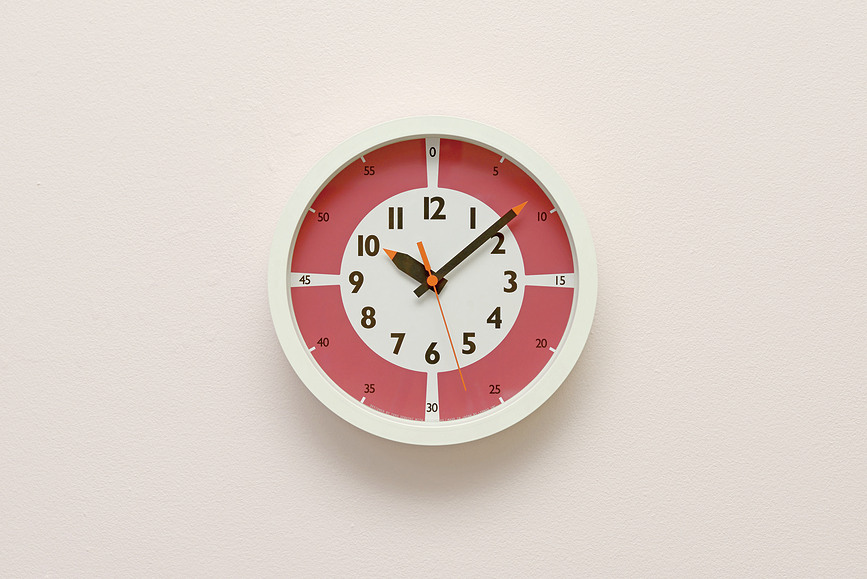 Fun Pun Color Horloge murale 24,8 cm, bleue