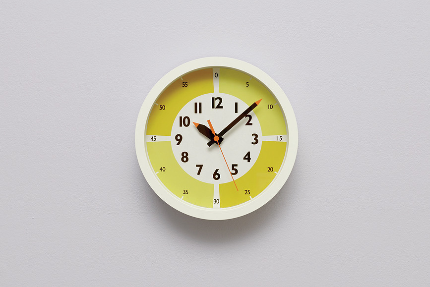 Fun Pun Color Ρολόι Τοίχου, 24,8 cm, μπλε