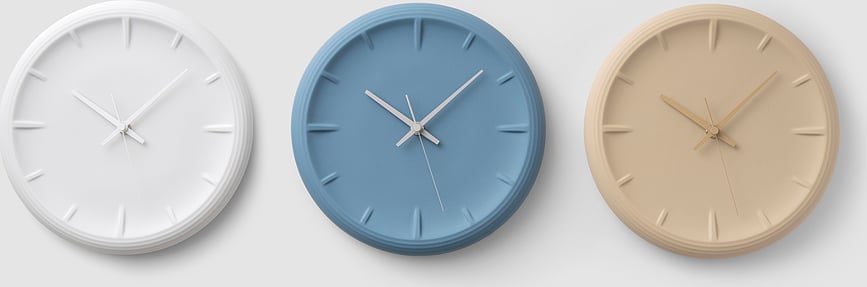 Lemnos Relief Zidni Sat bijeli