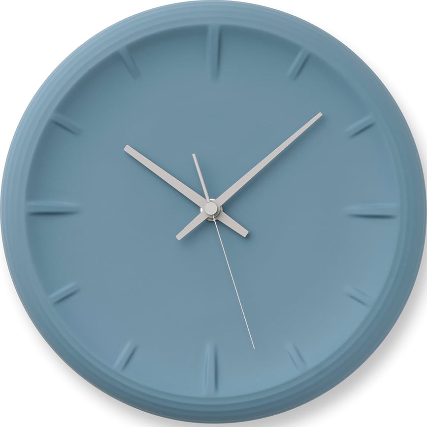 Lemnos Relief Wall clock blue
