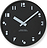 M, S, S. Horloge murale, noire