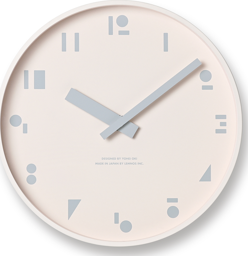 M, S, S. Wall clock bright pink